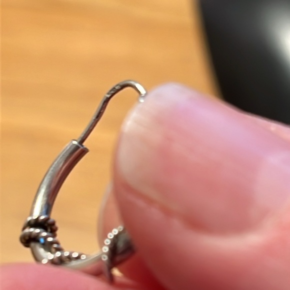 Sterling silver hoops - Picture 2 of 3